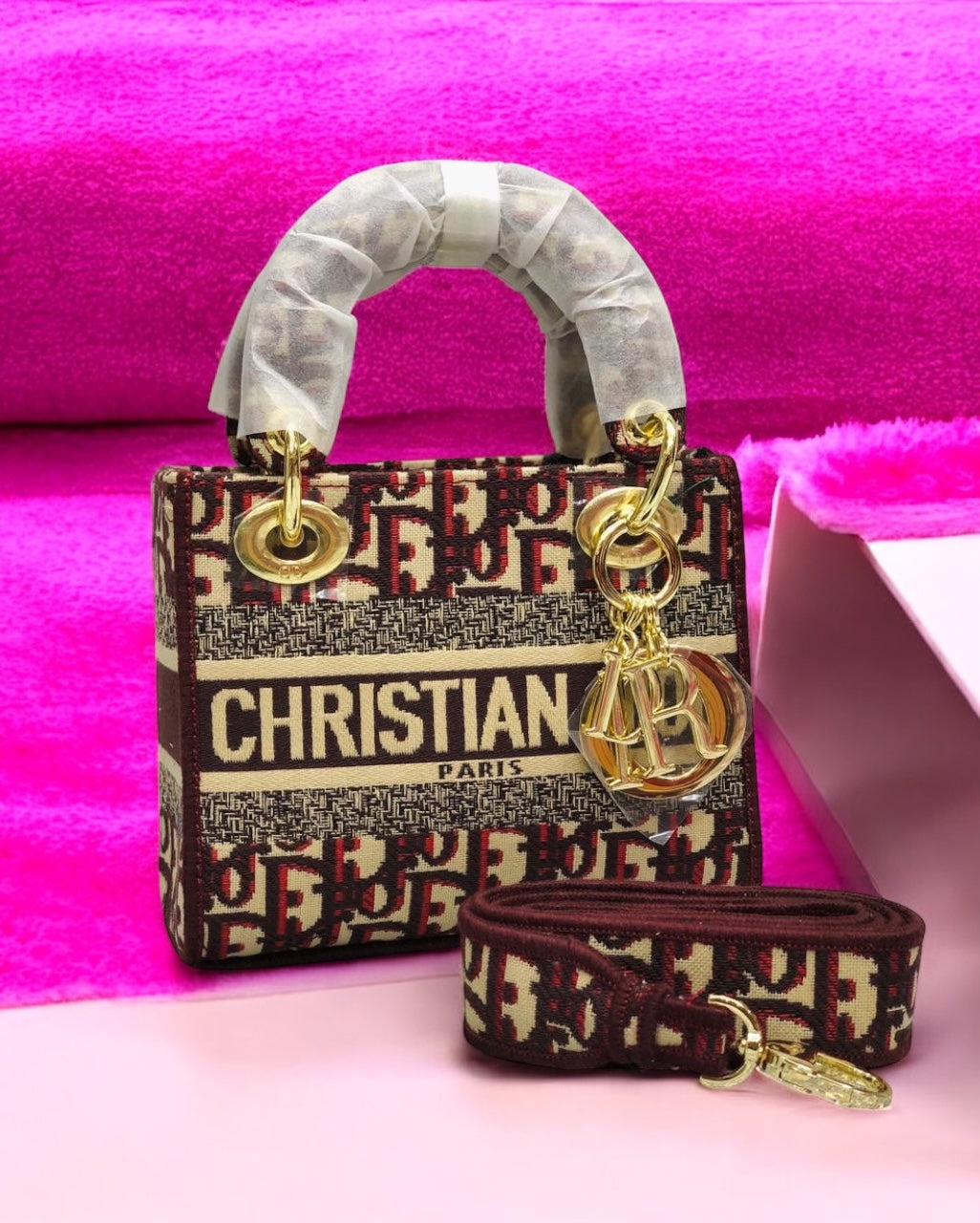 Mini Christian Dior Lady Bag Red