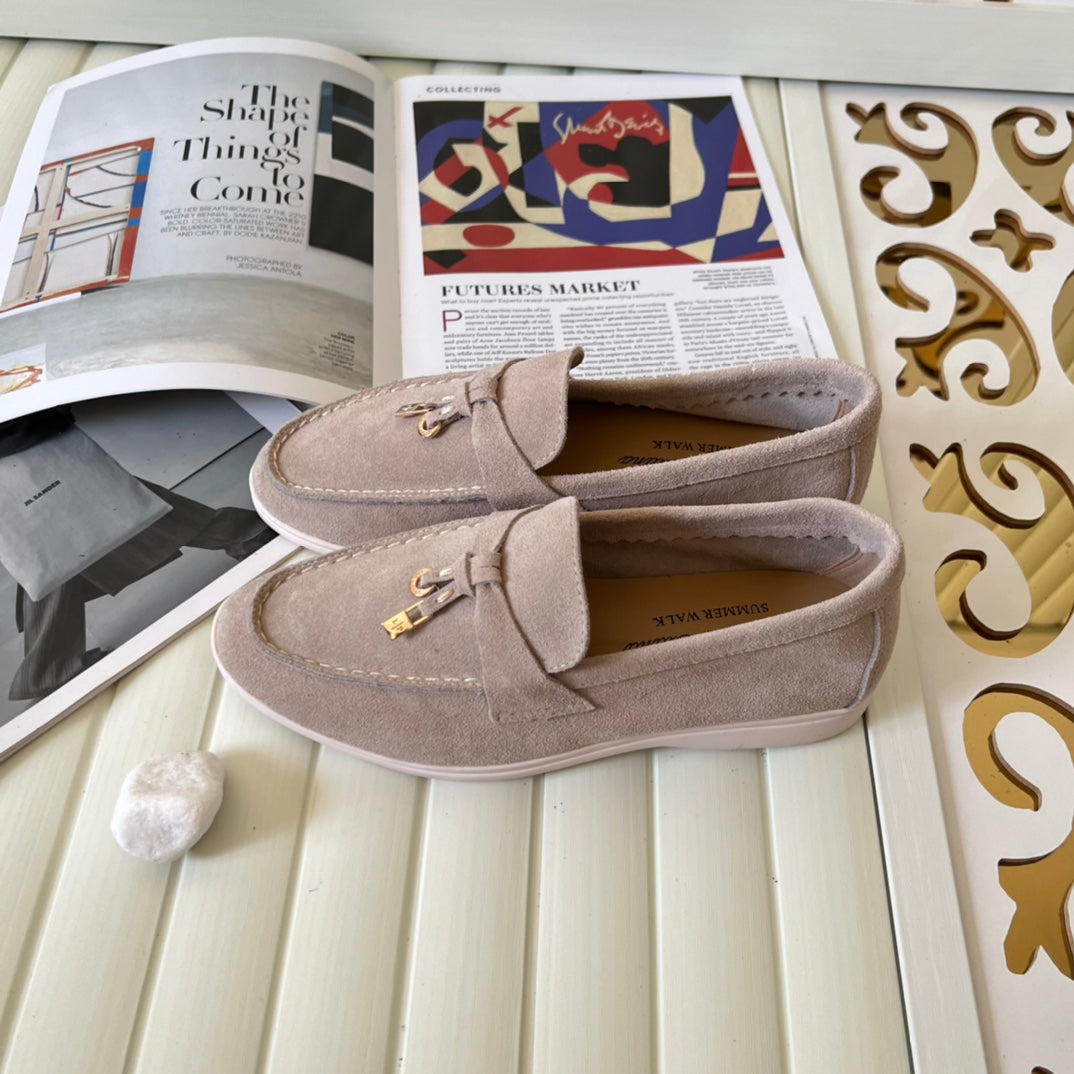 Loro Piana the iconic Summer Charms Walk Loafers for Unisex (Male and Female) Beige Colour Pre Order