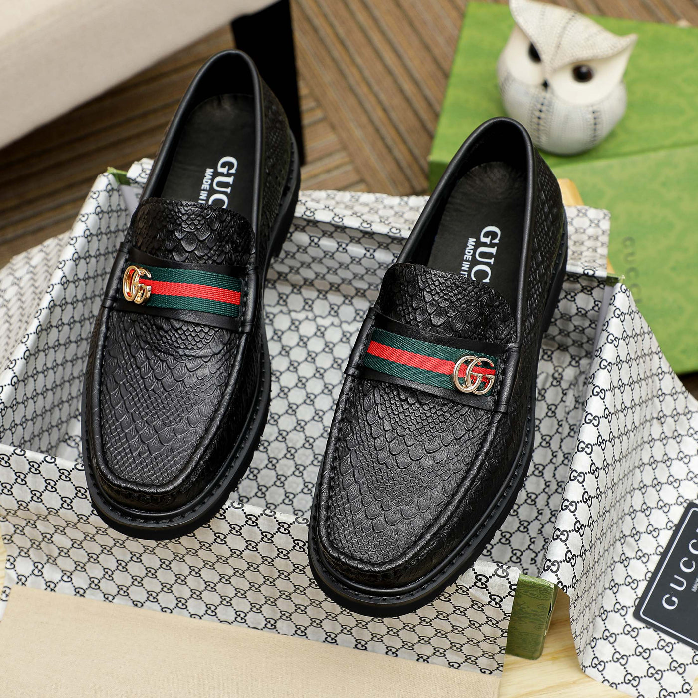 Premium GG Leather Loafers Shoes for Men Pre Order