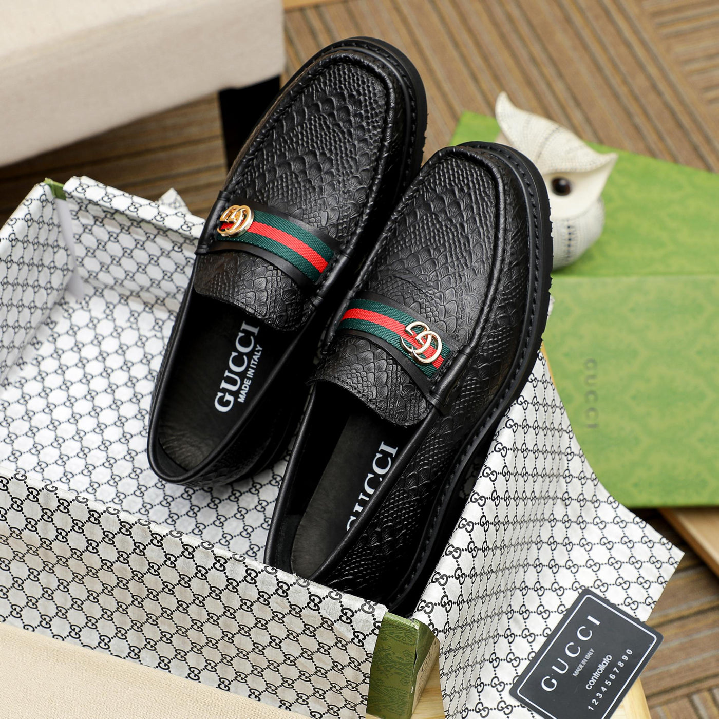 Premium GG Leather Loafers Shoes for Men Pre Order