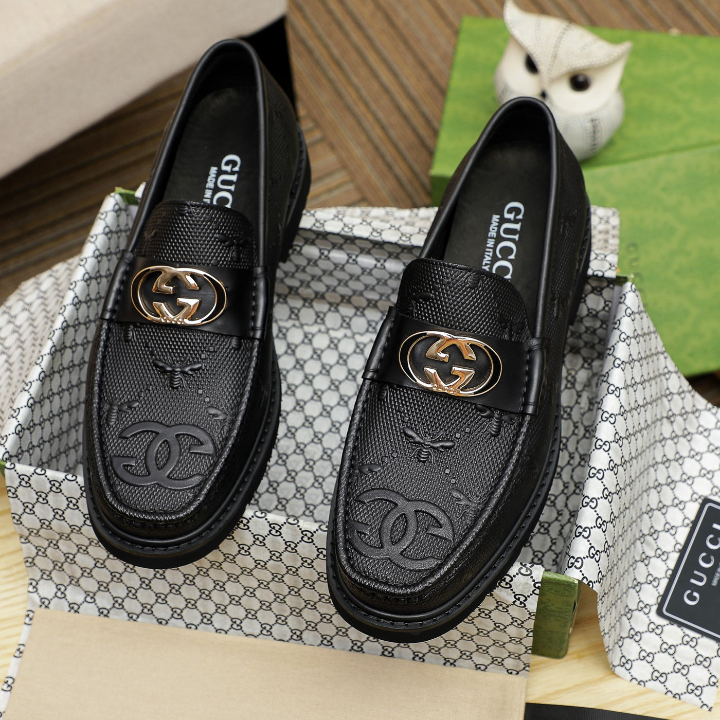 Premium GG Leather Loafers Shoes for Men Pre Order