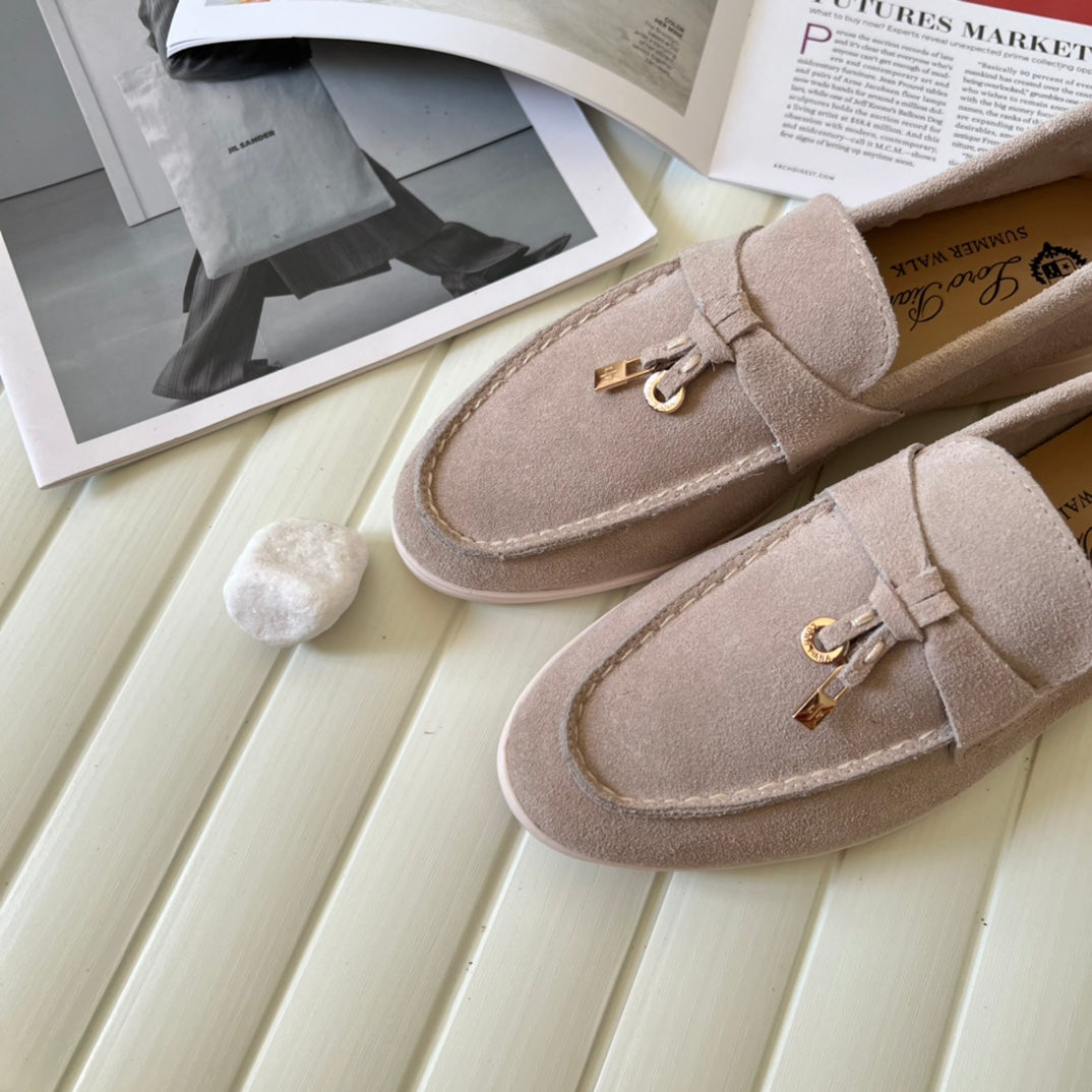 Loro Piana the iconic Summer Charms Walk Loafers for Unisex (Male and Female) Beige Colour Pre Order