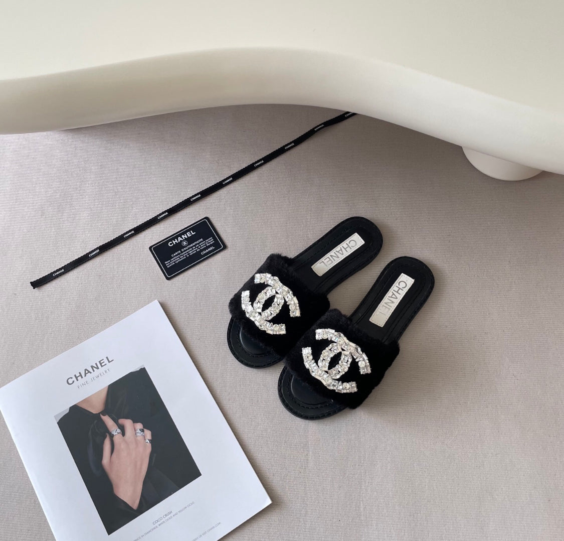 Fashion Brand Cha-nnel slipper for women