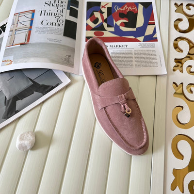 Loro Piana the iconic Summer Charms Walk Loafers for Unisex (Male and Female) Noisette Rose Colour Pre Order