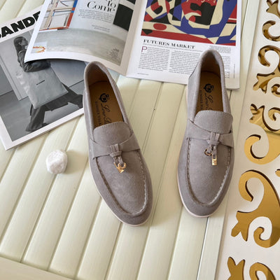 Loro Piana the iconic Summer Charms Walk Loafers for Unisex (Male and Female) Puddle Grey Colour Pre Order