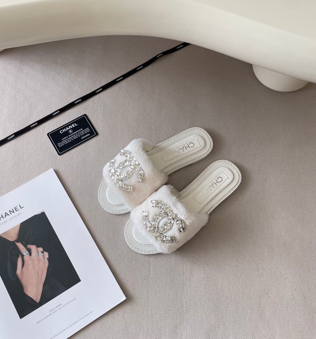 Fashion Brand Cha-nnel slipper for women