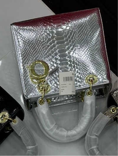 Designer Brand CD Cris-tian Di-or Lady bag Metallic Colours Hand bag for Women