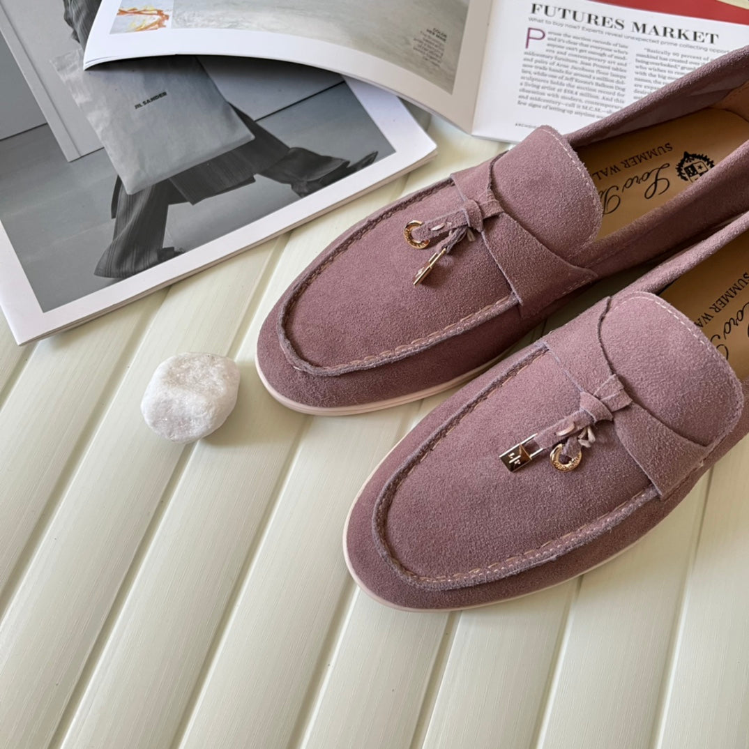 Loro Piana the iconic Summer Charms Walk Loafers for Unisex (Male and Female) Deep Plum Brown Colour Pre Order