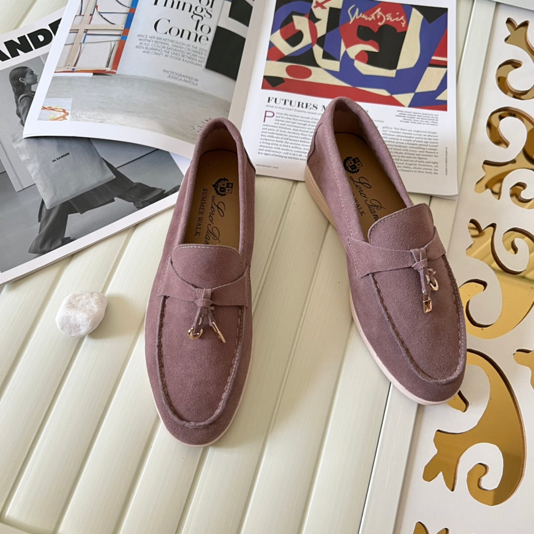 Loro Piana the iconic Summer Charms Walk Loafers for Unisex (Male and Female) Deep Plum Brown Colour Pre Order