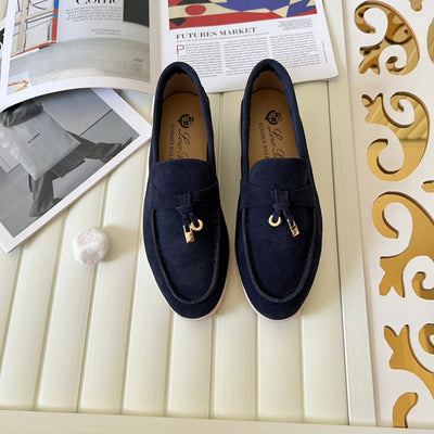Loro Piana the iconic Summer Charms Walk Loafers for Unisex (Male and Female) Navy Blue Colour Pre Order