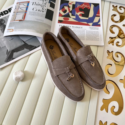 Loro Piana the iconic Summer Charms Walk Loafers for Unisex (Male and Female) Koala Colour Pre Order