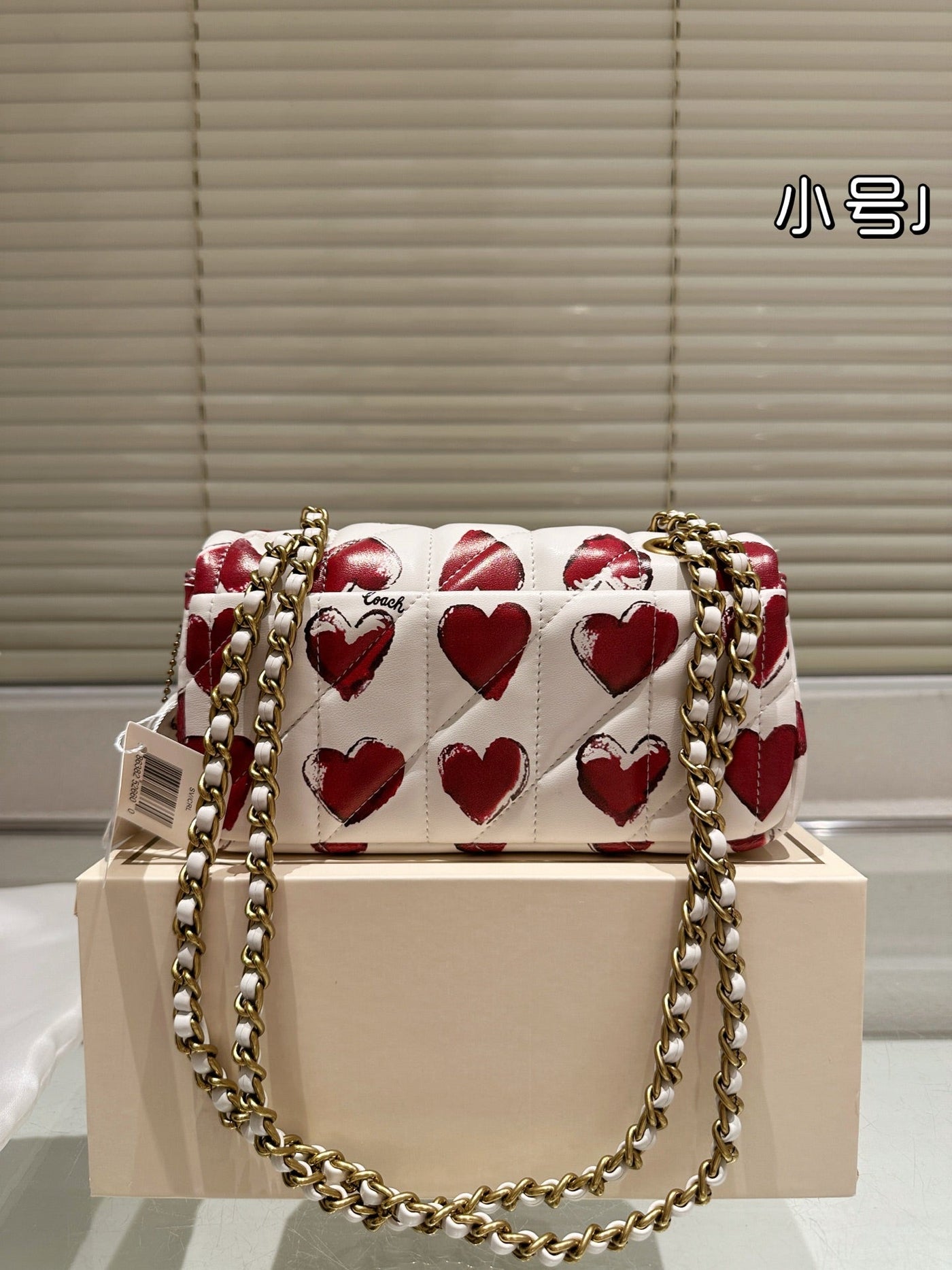 Luxury Brand Co-ach Tabby 20 Quilted with Heart Prints Shoulder Bag (Pre Order)