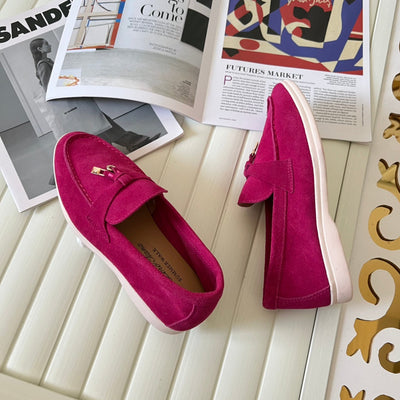 Loro Piana the iconic Summer Charms Walk Loafers for Unisex (Male and Female) Fuchsia Colour Pre Order