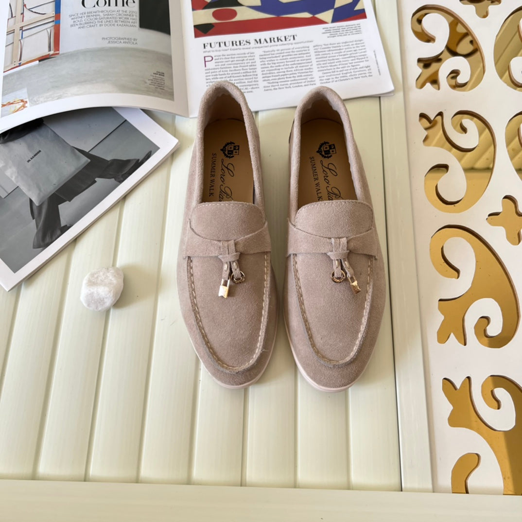 Loro Piana the iconic Summer Charms Walk Loafers for Unisex (Male and Female) Beige Colour Pre Order 45