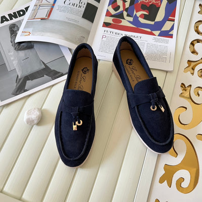 Loro Piana the iconic Summer Charms Walk Loafers for Unisex (Male and Female) Navy Blue Colour Pre Order