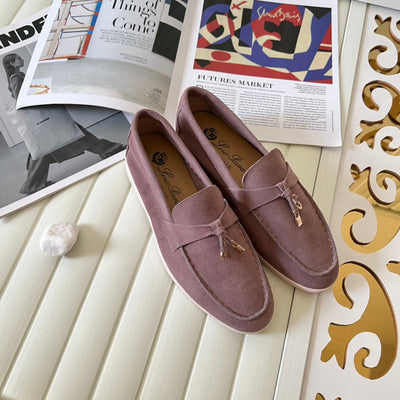 Loro Piana the iconic Summer Charms Walk Loafers for Unisex (Male and Female) Deep Plum Brown Colour Pre Order 45