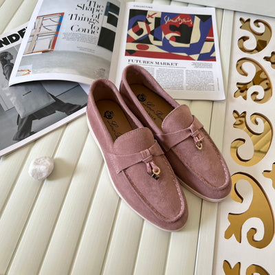 Loro Piana the iconic Summer Charms Walk Loafers for Unisex (Male and Female) Noisette Rose Colour Pre Order