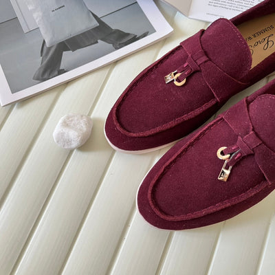 Loro Piana the iconic Summer Charms Walk Loafers for Unisex (Male and Female) Bright Amaranth Colour Pre Order