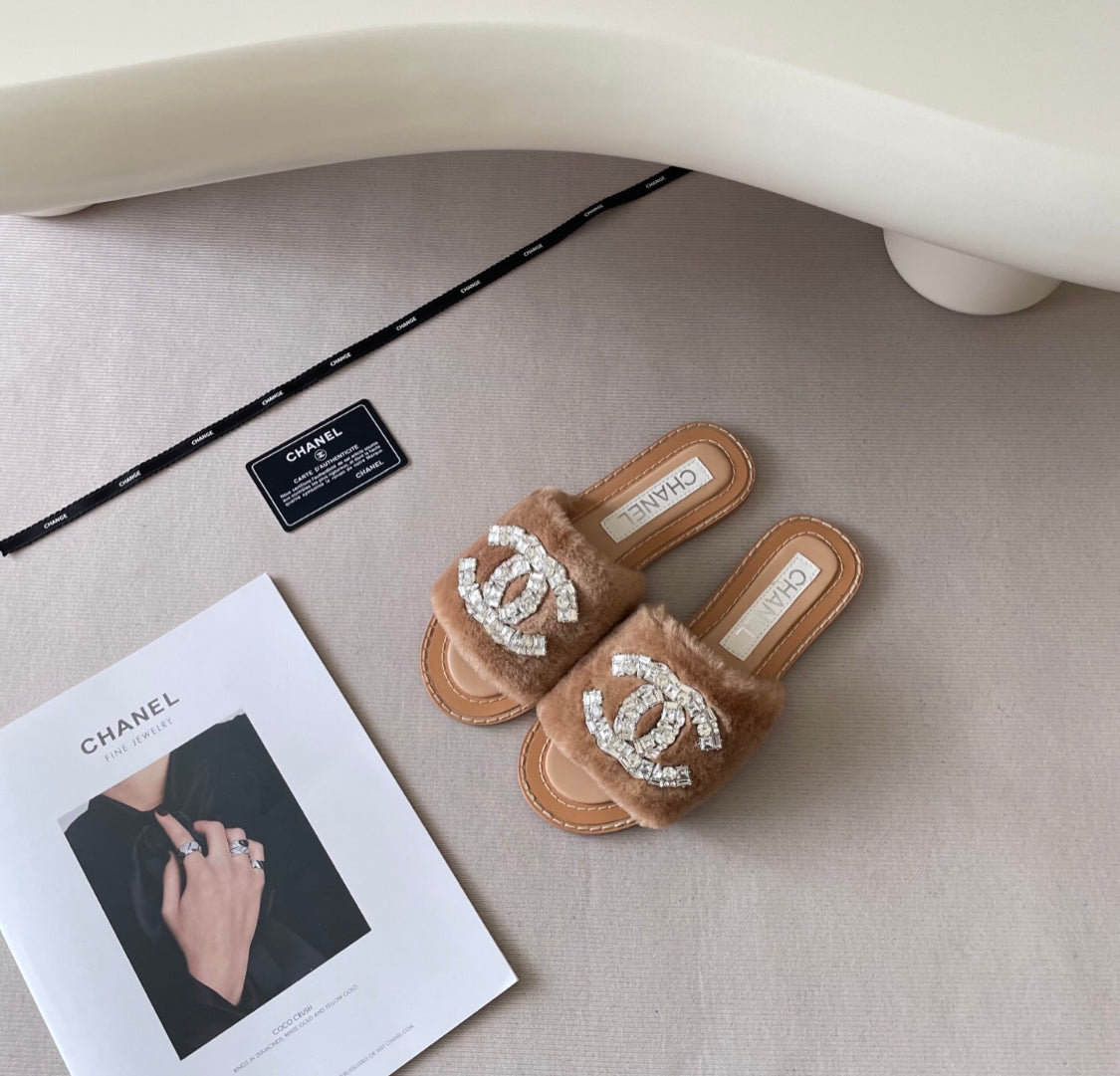 Fashion Brand Cha-nnel slipper for women