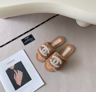 Fashion Brand Cha-nnel slipper for women