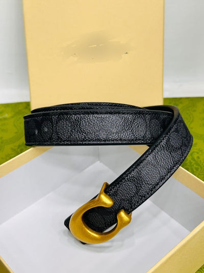 Luxury Brand Co-ach Leather Belt for Women