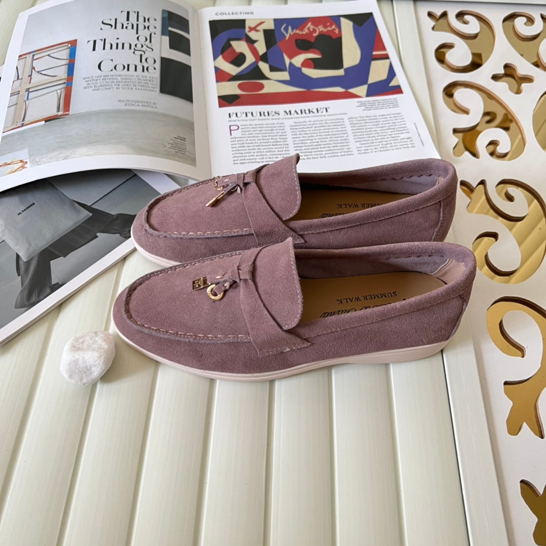 Loro Piana the iconic Summer Charms Walk Loafers for Unisex (Male and Female) Deep Plum Brown Colour Pre Order