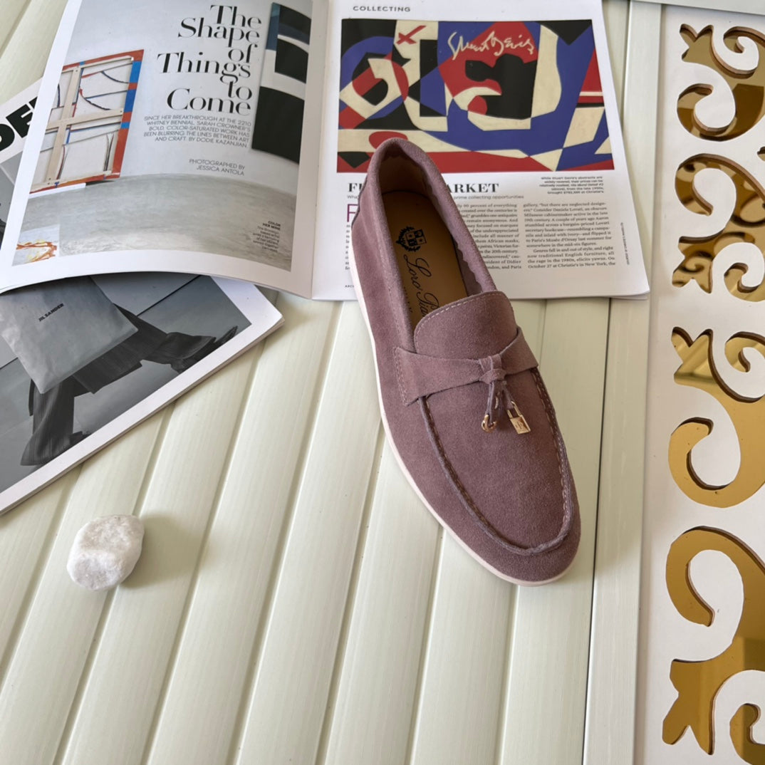 Loro Piana the iconic Summer Charms Walk Loafers for Unisex (Male and Female) Deep Plum Brown Colour Pre Order