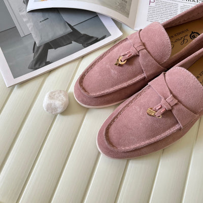 Loro Piana the iconic Summer Charms Walk Loafers for Unisex (Male and Female) Noisette Rose Colour Pre Order