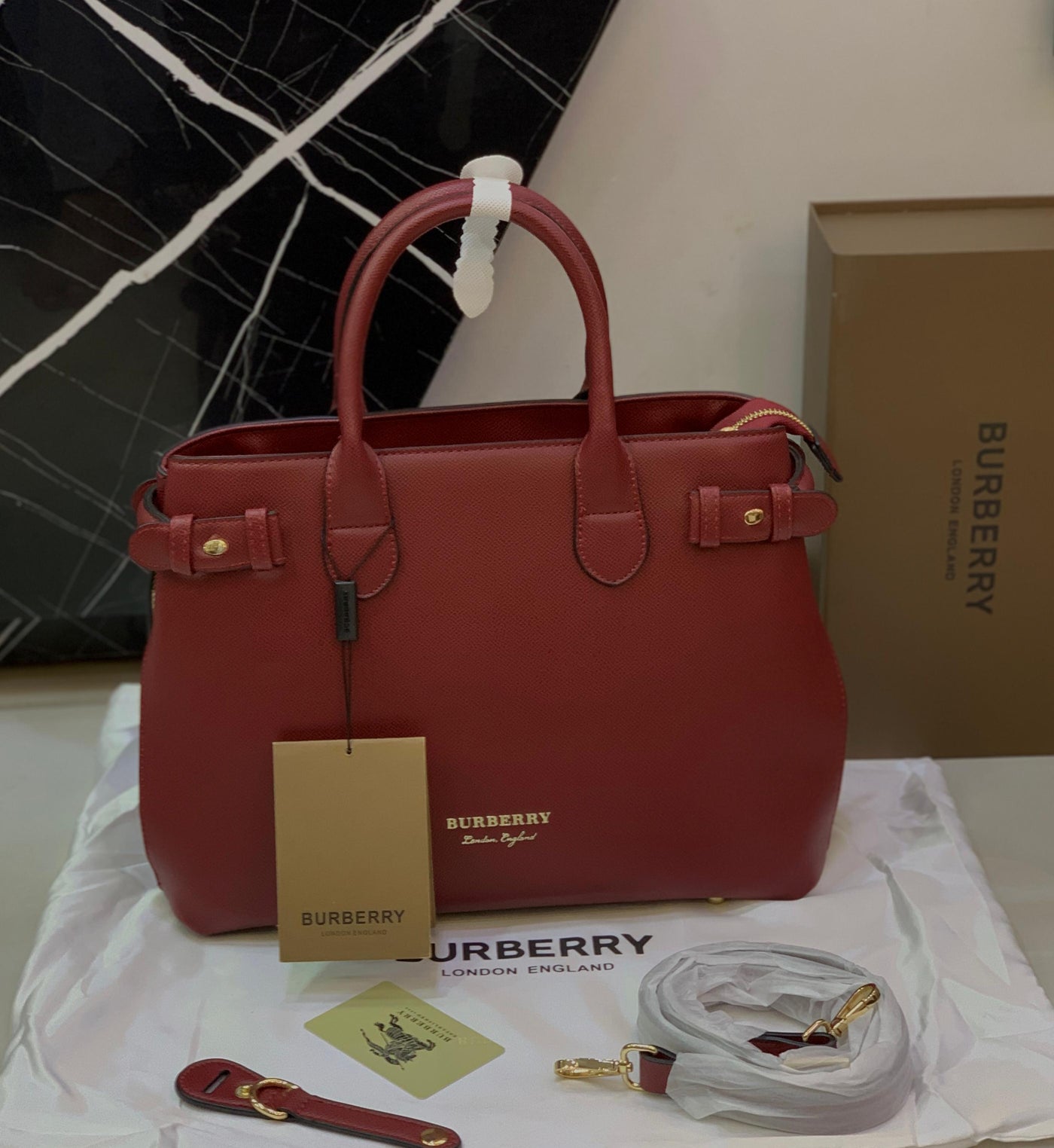 Luxury brand TB Bur-berry shoulder bag for women