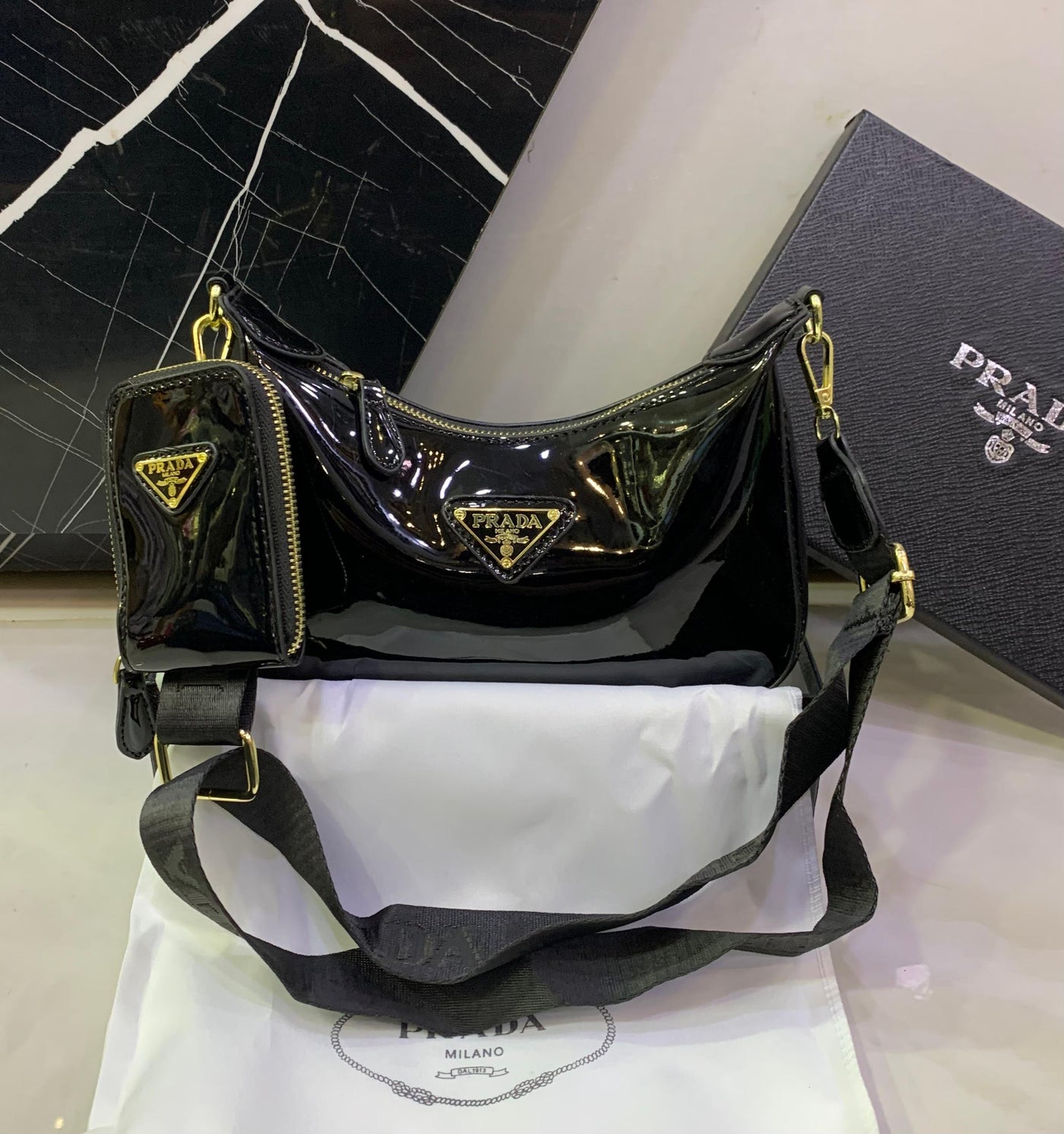 Fashion Brand Pra-da Crossbody Bag for women