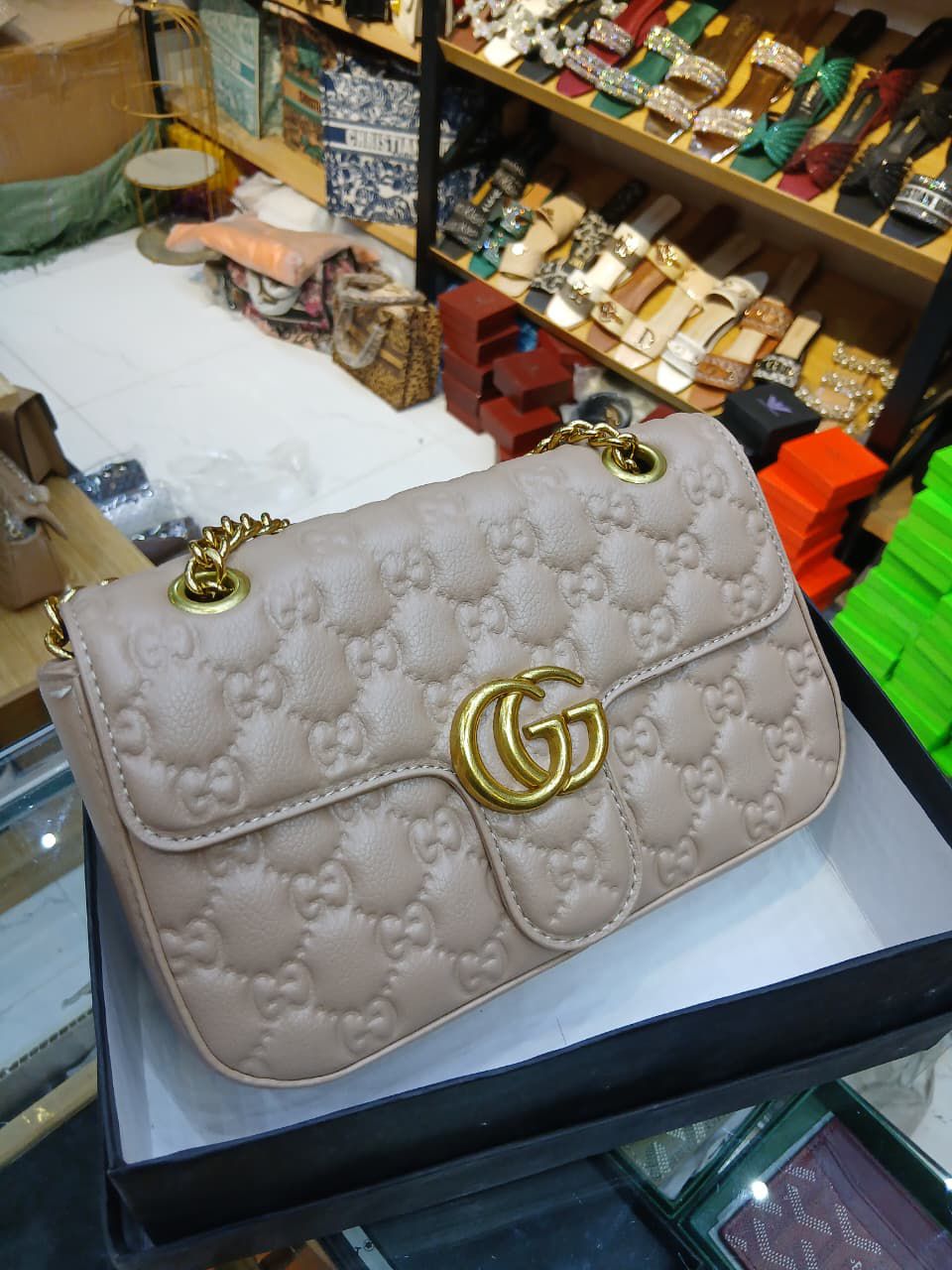 Famous Brand GG Guc-ci Mormont Shoulder Bag for women