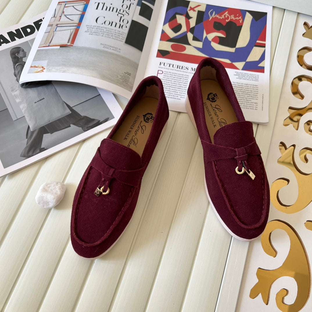 Loro Piana the iconic Summer Charms Walk Loafers for Unisex (Male and Female) Bright Amaranth Colour Pre Order