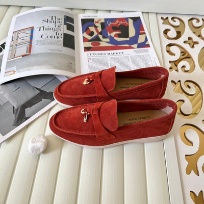 Loro Piana the iconic Summer Charms Walk Loafers for Unisex (Male and Female) Dried Red Colour Pre Order
