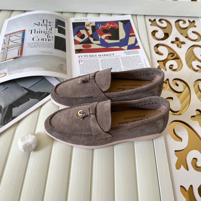 Loro Piana the iconic Summer Charms Walk Loafers for Unisex (Male and Female) Koala Colour Pre Order