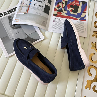 Loro Piana the iconic Summer Charms Walk Loafers for Unisex (Male and Female) Navy Blue Colour Pre Order
