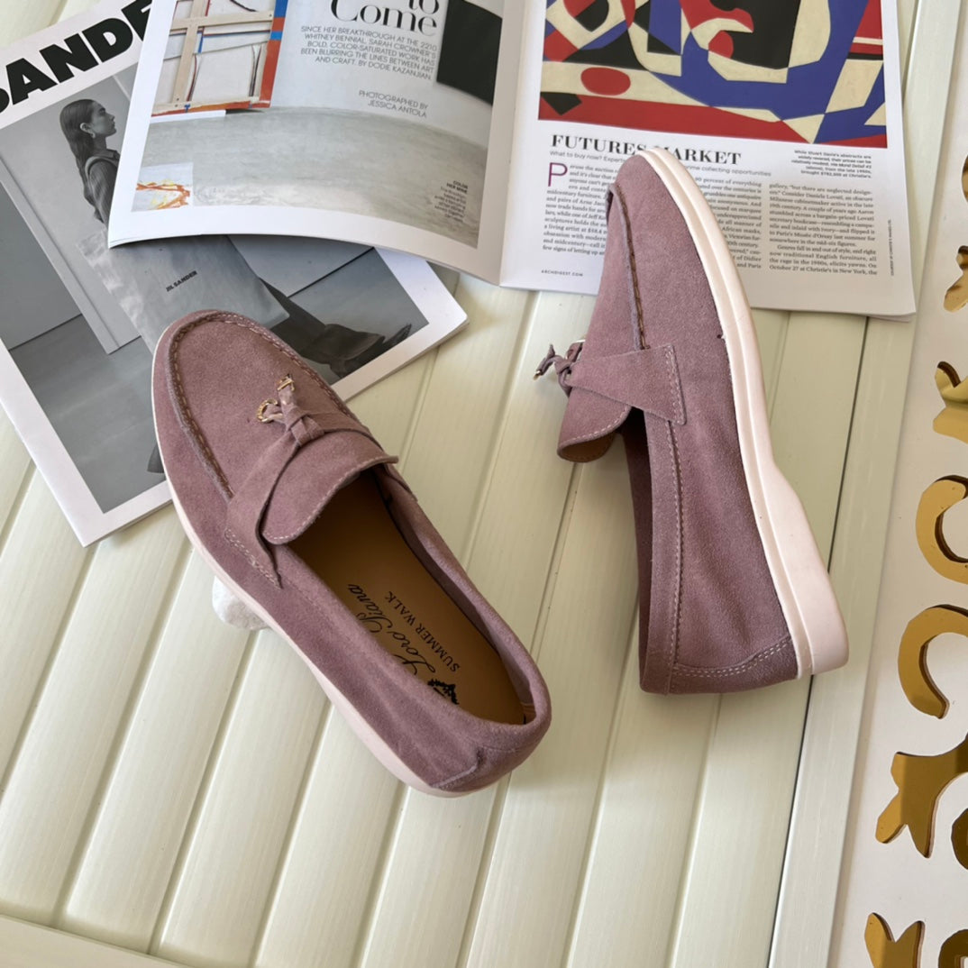 Loro Piana the iconic Summer Charms Walk Loafers for Unisex (Male and Female) Deep Plum Brown Colour Pre Order