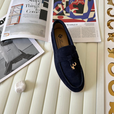 Loro Piana the iconic Summer Charms Walk Loafers for Unisex (Male and Female) Navy Blue Colour Pre Order