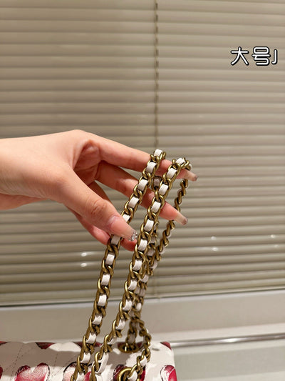 Luxury Brand Co-ach Tabby 20 Quilted with Heart Prints Shoulder Bag (Pre Order)