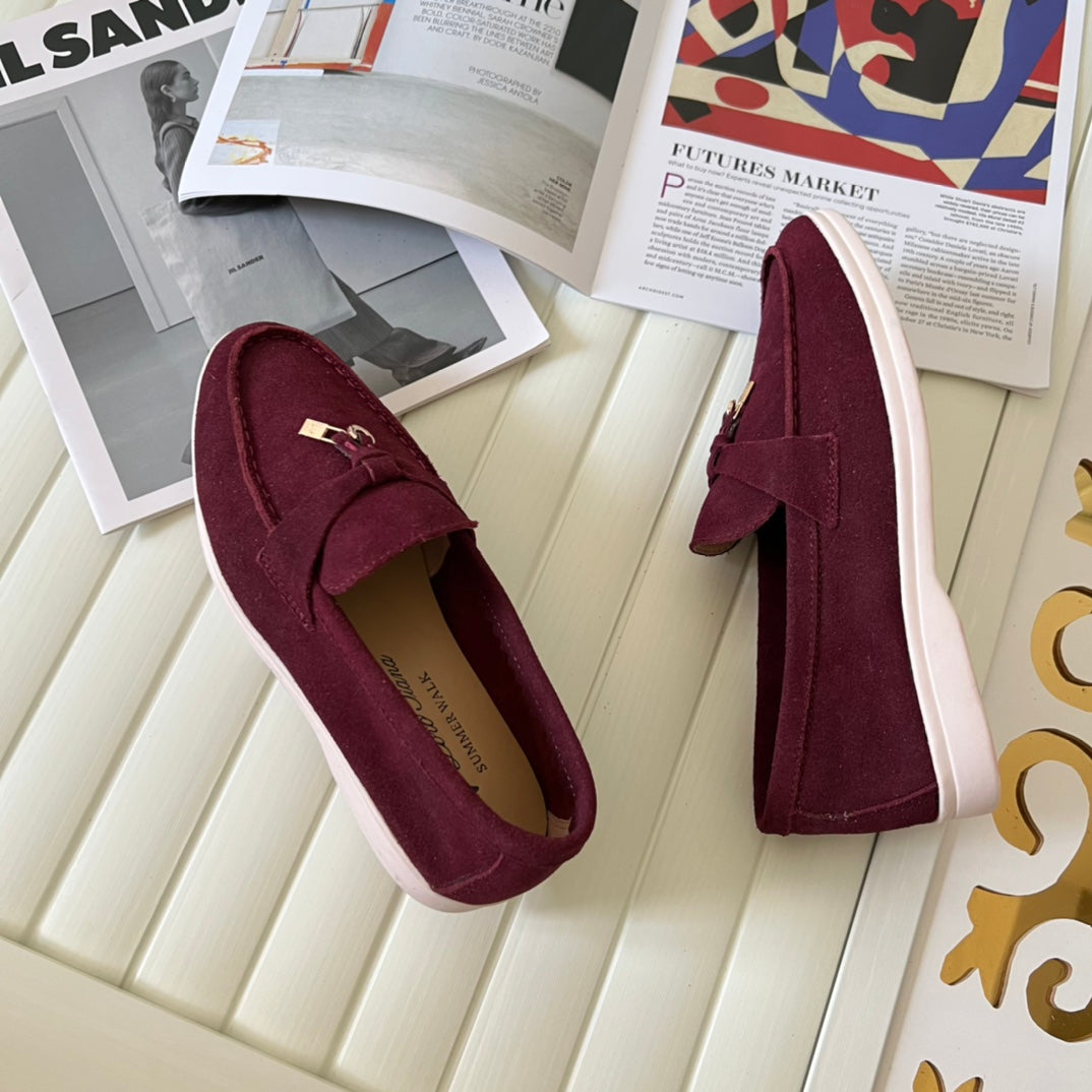 Loro Piana the iconic Summer Charms Walk Loafers for Unisex (Male and Female) Bright Amaranth Colour Pre Order