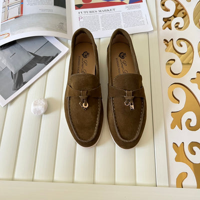 Loro Piana the iconic Summer Charms Walk Loafers for Unisex (Male and Female) Olive Green Colour Pre Order