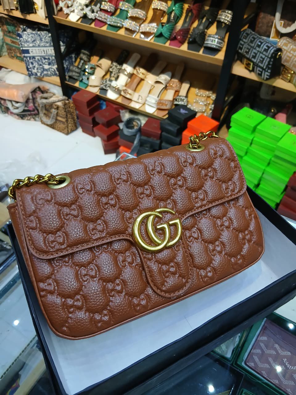 Famous Brand GG Guc-ci Mormont Shoulder Bag for women