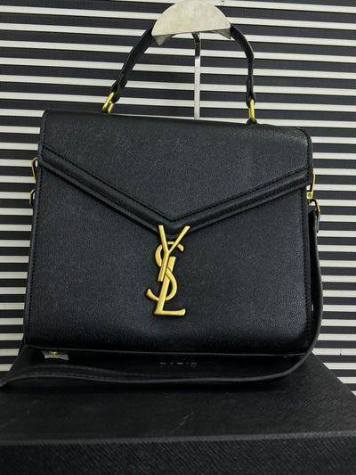 Famous Brand Y-S-L Yv-es Sai-nt Lau-rent Cassandra Medium Top Handle Bag for Women