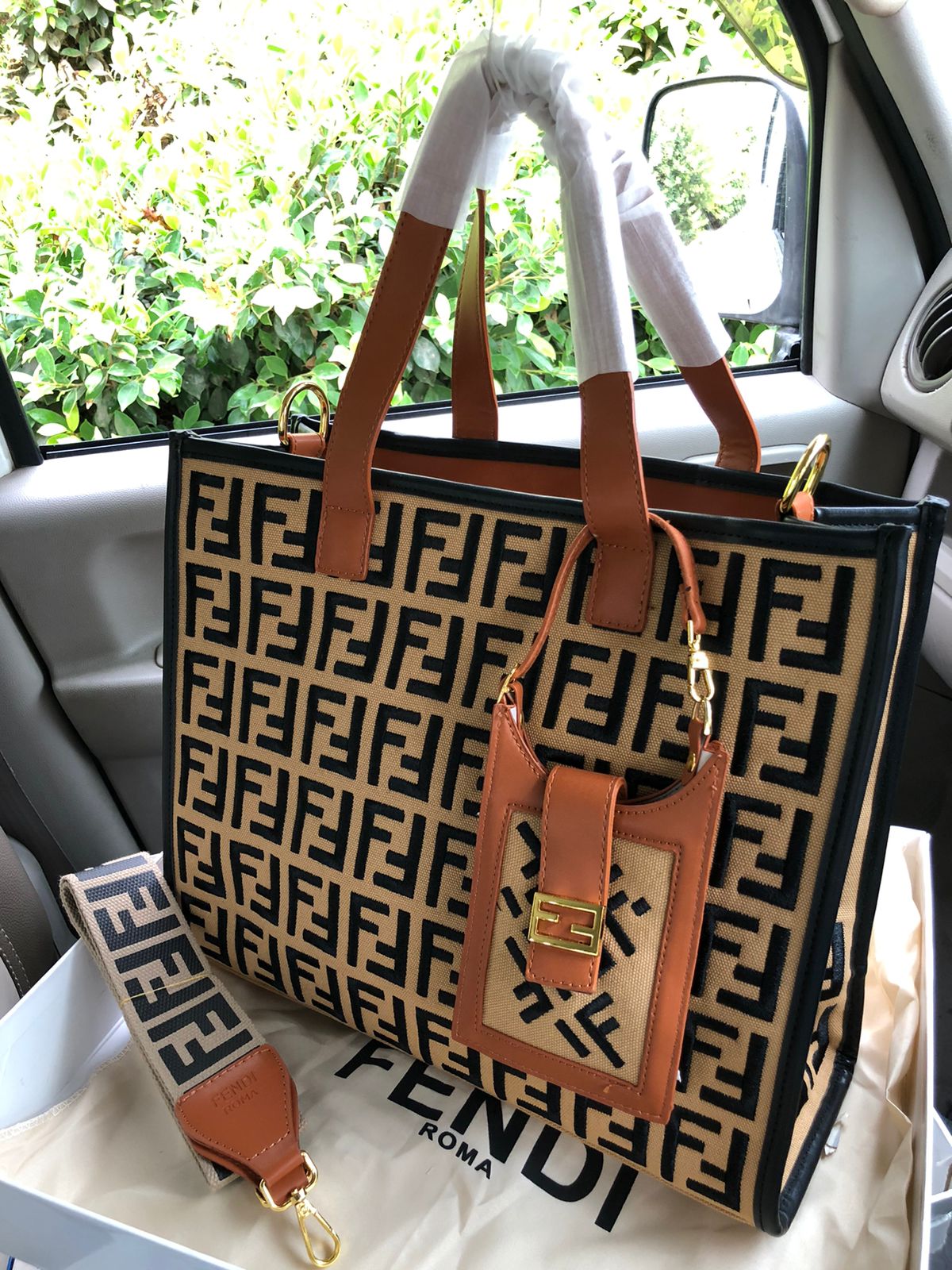 Fendi Tote Bag Brown