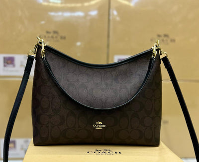 Coach Laurel Shoulder Bag In Signature Canvas Black