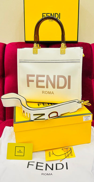 Fendi Sunshine Bag Medium Size White