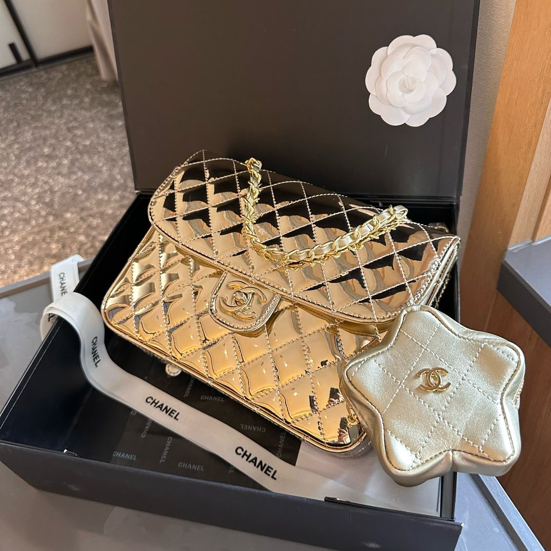 Chanel 24C Backpack Shoulderbag Gold