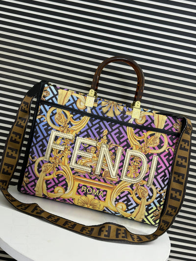 Fendi Fendace Sunshine Tote Bag Purple