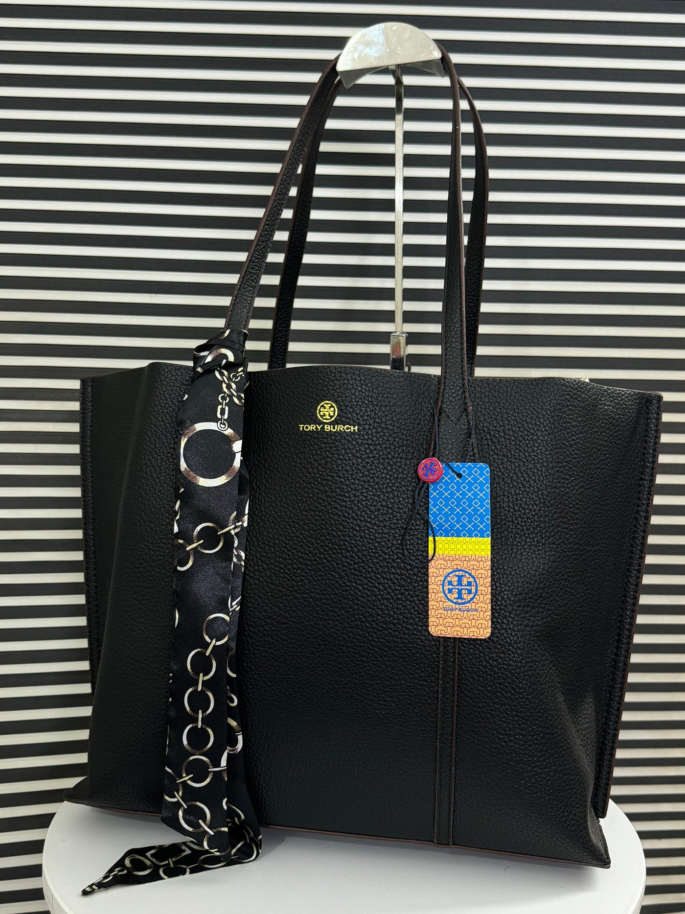 Tory Burch Perry Triple-Compartment Tote Bag Black