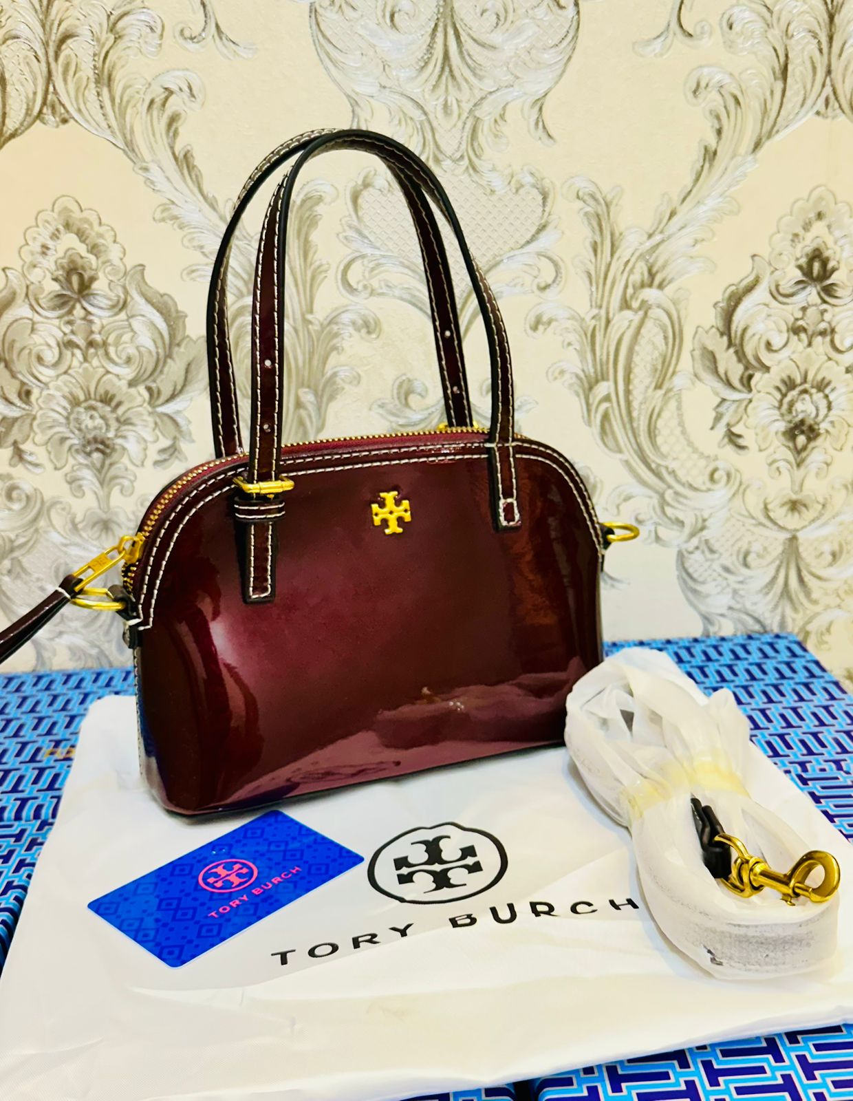 Tory Birch Alma Bag Maroon