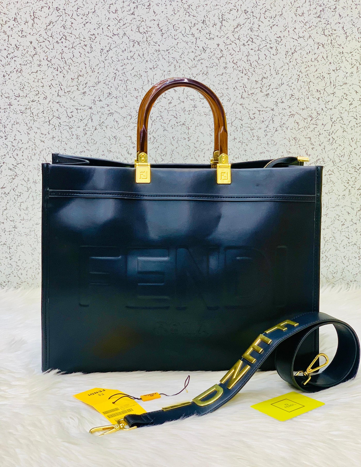 Fendi Sunshine bag Big size with Metal Aplhabets (FENDI)